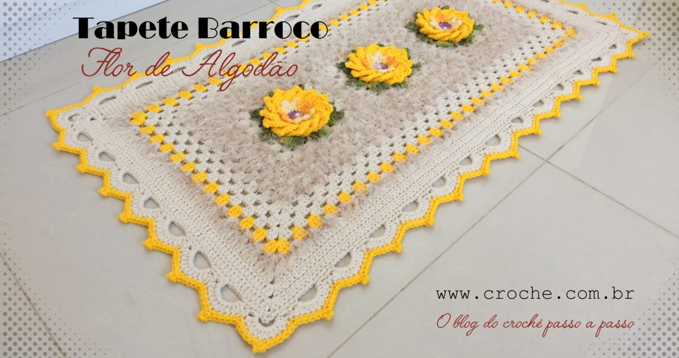 Tapete Barroco com flor de algodão
