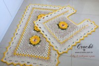 Tapete para pé do vaso - Jogo de banheiro barroco