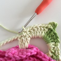 Flor Rosa rasteira passo a passo (102)