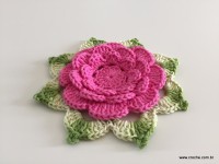 Flor Rosa rasteira passo a passo (108)