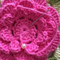 Flor Rosa rasteira passo a passo (111)