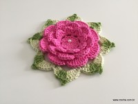 Flor Rosa rasteira passo a passo (116)