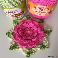 Flor Rosa rasteira passo a passo (130)