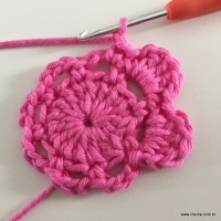 Flor Rosa rasteira passo a passo (22)