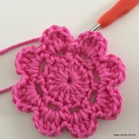 Flor Rosa rasteira passo a passo (27)