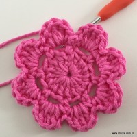 Flor Rosa rasteira passo a passo (28)