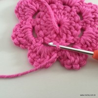 Flor Rosa rasteira passo a passo (29)