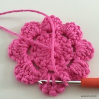 Flor Rosa rasteira passo a passo (31)