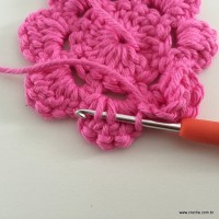 Flor Rosa rasteira passo a passo (35)