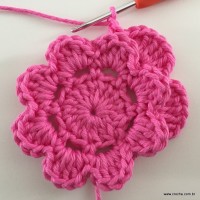 Flor Rosa rasteira passo a passo (44)