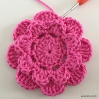 Flor Rosa rasteira passo a passo (46)