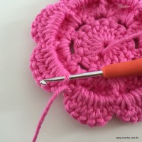 Flor Rosa rasteira passo a passo (50)