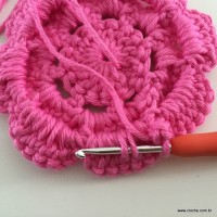 Flor Rosa rasteira passo a passo (53)