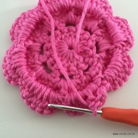 Flor Rosa rasteira passo a passo (54)