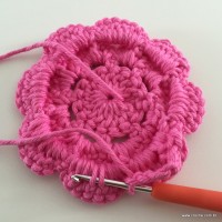 Flor Rosa rasteira passo a passo (56)