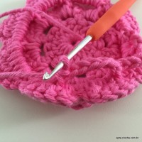 Flor Rosa rasteira passo a passo (58)