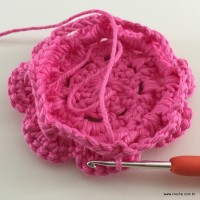 Flor Rosa rasteira passo a passo (61)