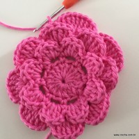 Flor Rosa rasteira passo a passo (64)