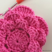 Flor Rosa rasteira passo a passo (65)