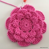 Flor Rosa rasteira passo a passo (67)