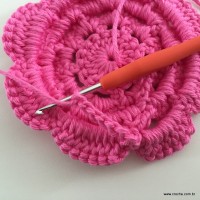 Flor Rosa rasteira passo a passo (71)