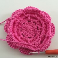 Flor Rosa rasteira passo a passo (74)