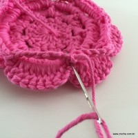 Flor Rosa rasteira passo a passo (76)