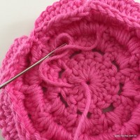 Flor Rosa rasteira passo a passo (79)