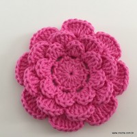 Flor Rosa rasteira passo a passo (82)