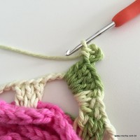 Flor Rosa rasteira passo a passo (99)