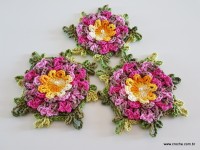 Tapete retangular com flor cravo (1)