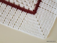 Tapete retangular com flor cravo (135)