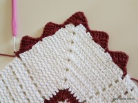 Tapete retangular com flor cravo (160)