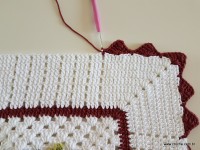 Tapete retangular com flor cravo (161)