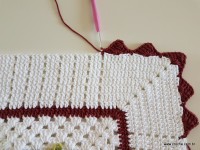 Tapete retangular com flor cravo (162)