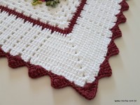 Tapete retangular com flor cravo (167)