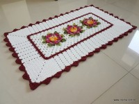 Tapete retangular com flor cravo (169)