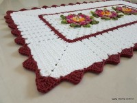 Tapete retangular com flor cravo (174)