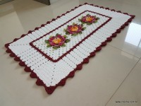 Tapete retangular com flor cravo (180)