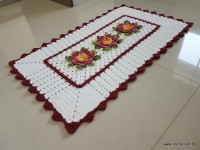 Tapete retangular com flor cravo (181)