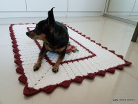 Tapete retangular com flor cravo (184)