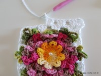 Tapete retangular com flor cravo (22)