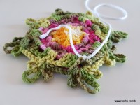 Tapete retangular com flor cravo (3)