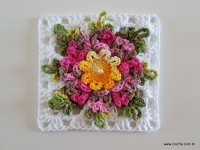 Tapete retangular com flor cravo (33)