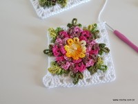 Tapete retangular com flor cravo (37)