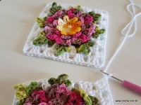 Tapete retangular com flor cravo (40)