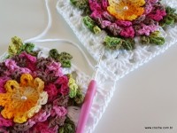 Tapete retangular com flor cravo (46)