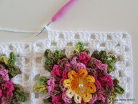 Tapete retangular com flor cravo (68)
