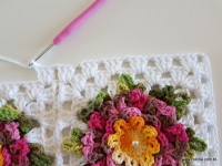 Tapete retangular com flor cravo (71)