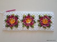 Tapete retangular com flor cravo (72)
